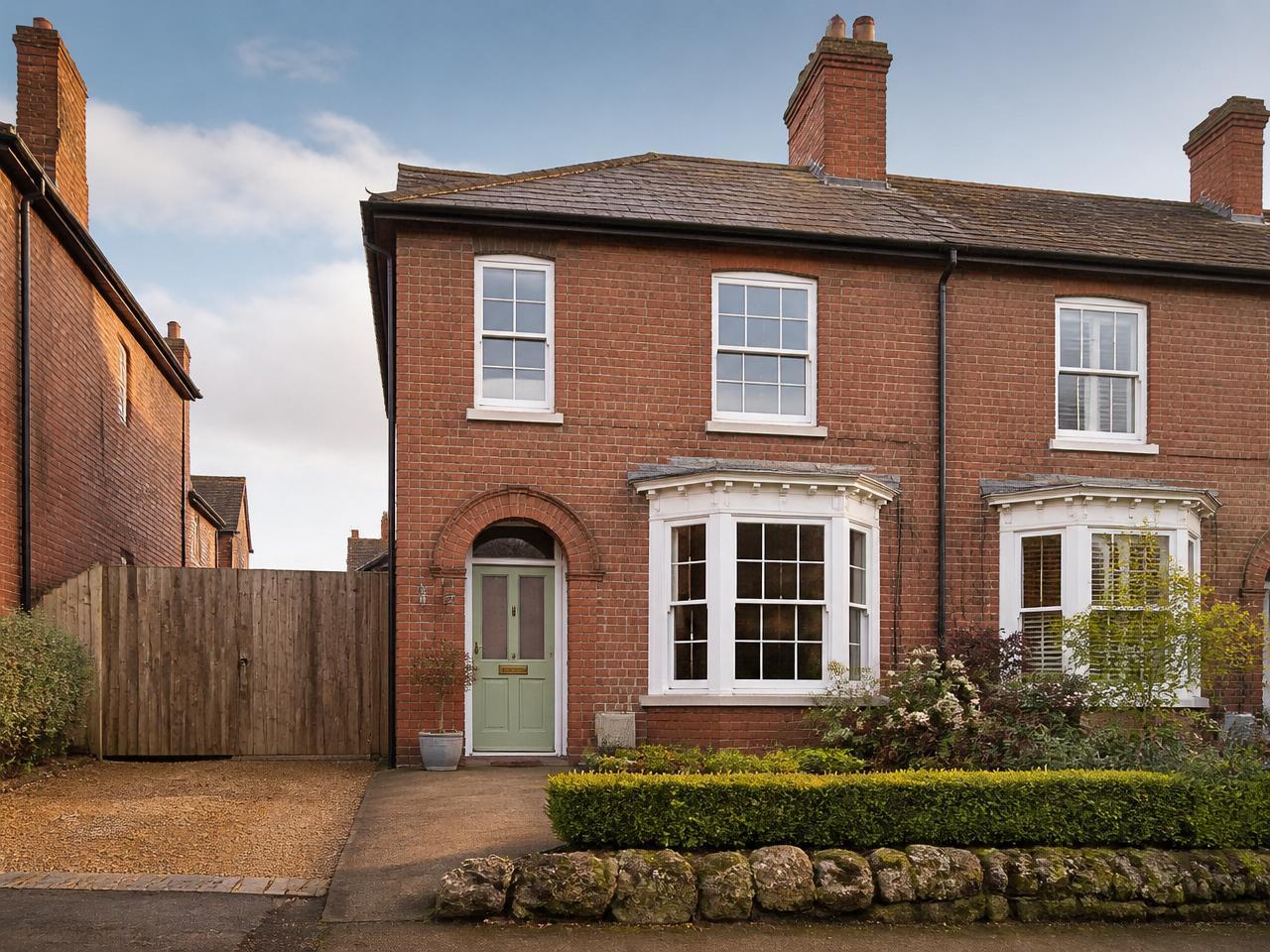 Red-brick semi-detached house in a Shropshire market town bought for cash with no chain